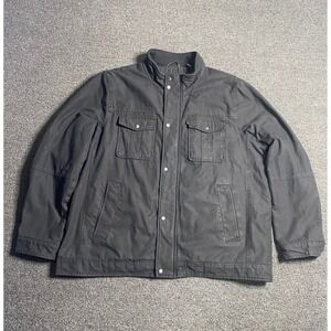 Levi's Field Jacket Black Mens XXL Quilt Lined Cotton Utility Trucker Heavy Work